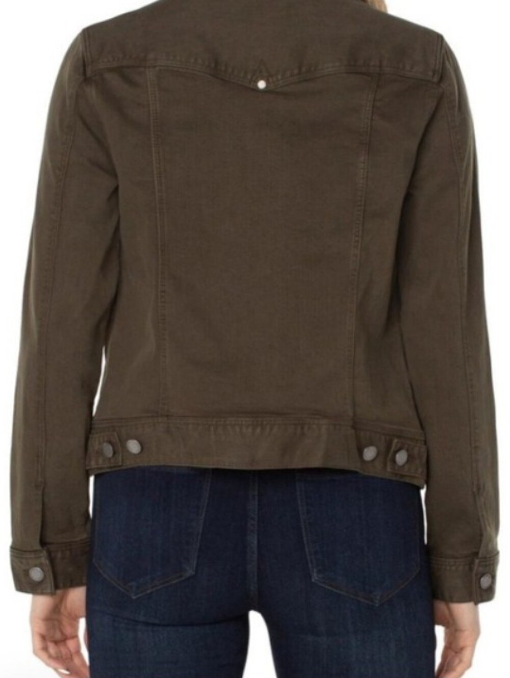 Liverpool Brushed Stretch Denim Trucker Jacket - Picture 3 of 9